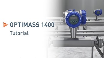 OPTIMASS 1400: Installation, Inbetriebnahme und Verifikation | KROHNE Tutorials