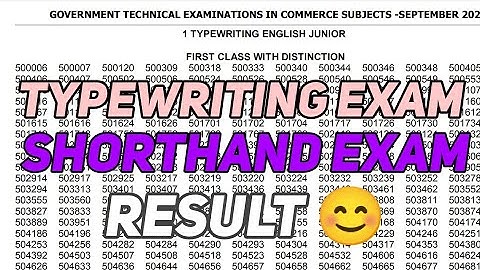Typewriting and Shorthand Exam Result Date 2022 Typewriting Exam Result Shorthand Exam Result 2022