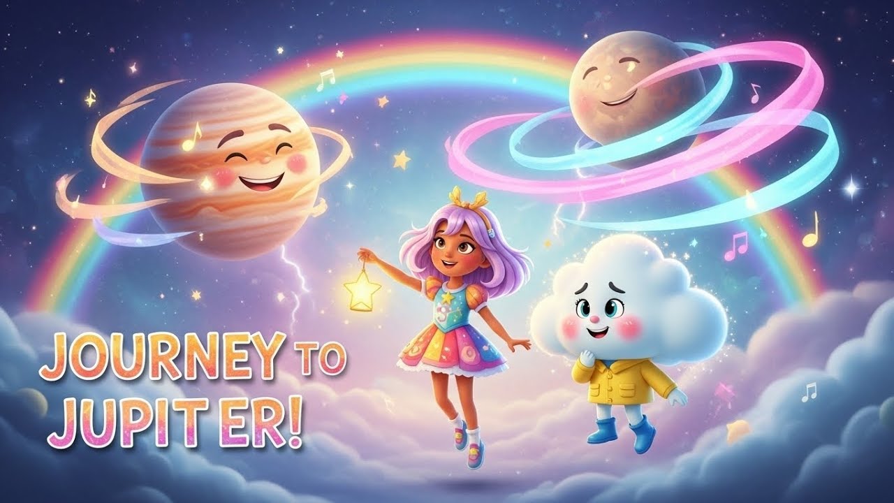 Journey to Jupiter 🌈✨ | Kids Space Song, Planets, Moons & Learning Adventure | Educational Music