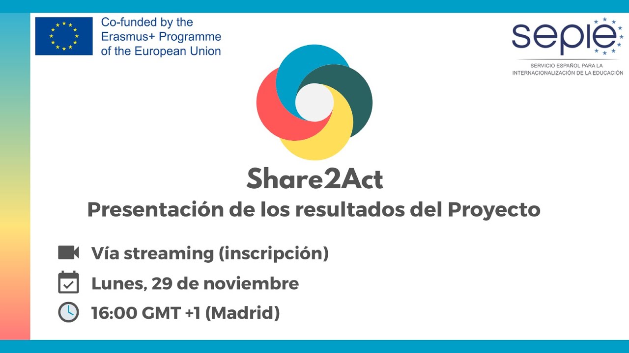 Proyecto E+ Share2Act_Conferencia Final / Share2Act Project_Final Conference