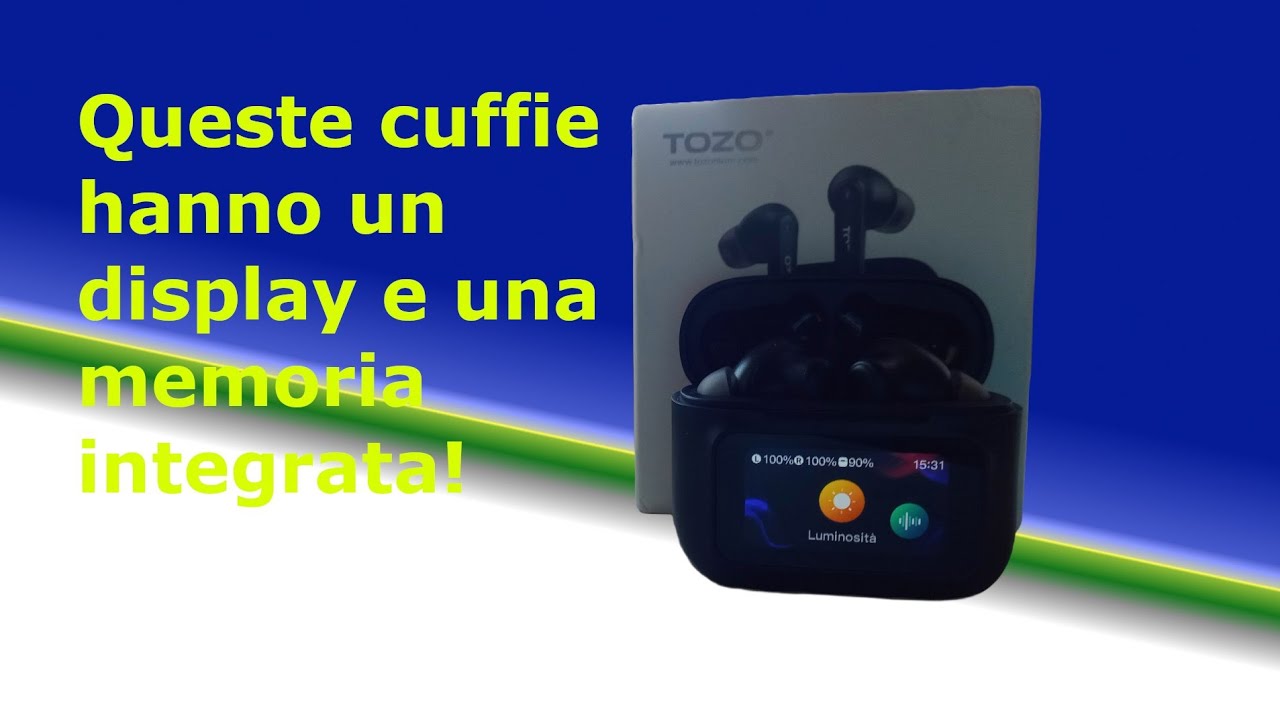 Le  cuffie con display e memoria integrata! Recensione TOZO colorpods. 
