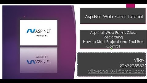 Asp.Net Web Forms Class -1 | Class Recoding | By Vijay Rana | By Vijay | C# By Vijay Rana