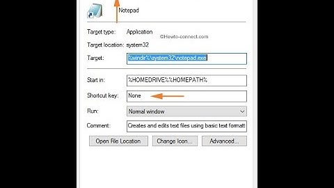 How to open Notepad using Shortcut key