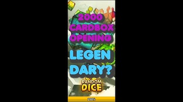 2000 CARD BOX OPENING (LEGENDARY?) RANDOM DICE