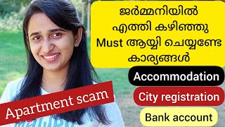 Things to do after arriving in Germany|Accommodation|City registration|Bank Account|Insurance|