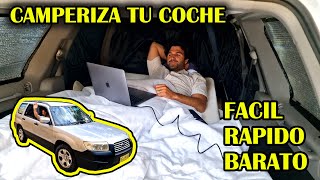 Camperizar el coche para dormir - FACIL, RAPIDO, BARATO