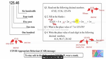 Class 6 to 8 Reading Campaign (S.No.60) || decimal numbers (English Medium) || By Poonam Sharma