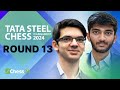 The finale battle for wimbledon of chess ft vidit anish gukesh nodirbek tata steel 2024 rd 13