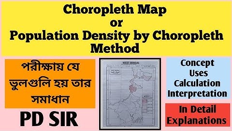 Choropleth Map | Choropleth Map Practical in Geography | Population Density by Choropleth Method