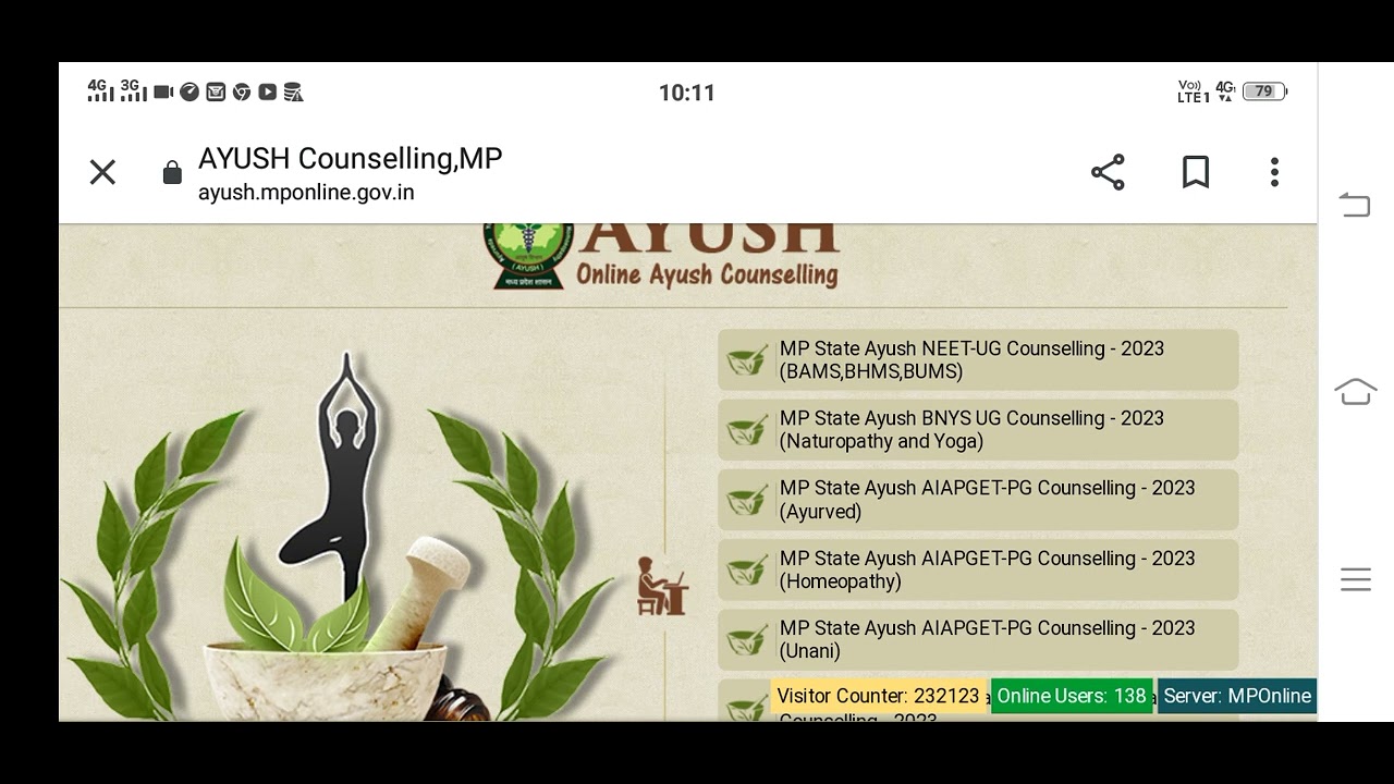Merit List | Mp State Ayush counselling Merit List | 1St Round Merit ...