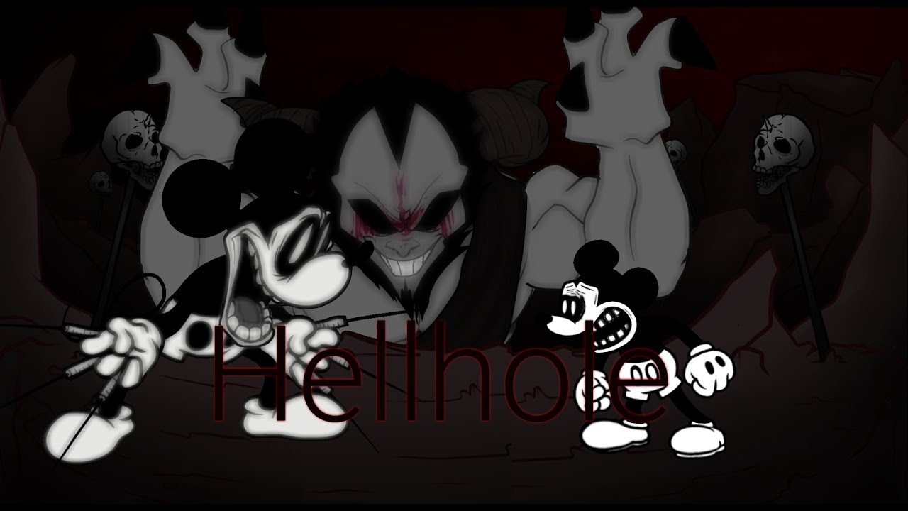 【FNF】Hellhole But WI Mickey Mouse And SNS Mickey Mouse Sing It
