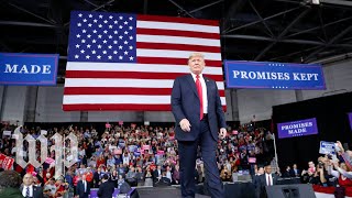 Trump holds a rally in Iowa