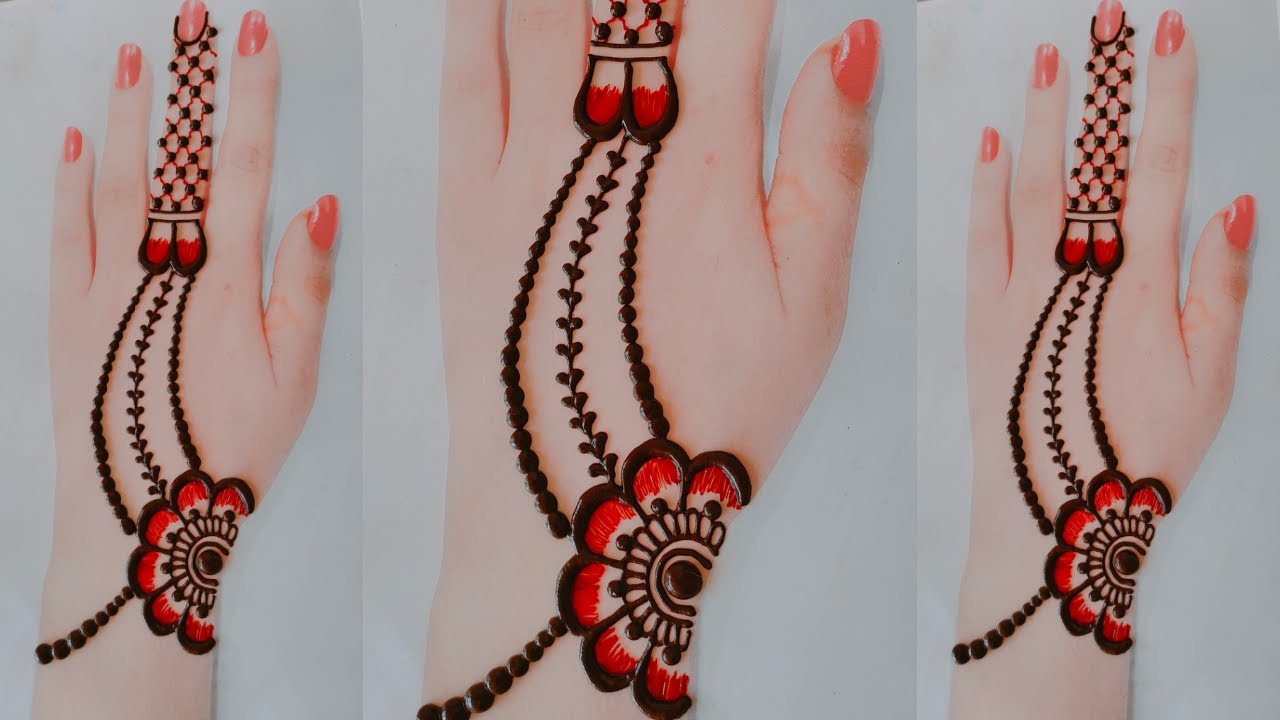 Top 2 Jewellery mehndi design for front hand | Easy simple arabic designer dulhan mehndi design 2022