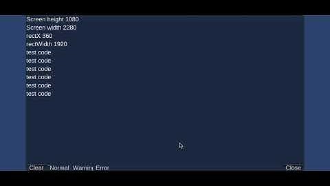 Simple Debug Console in Unity