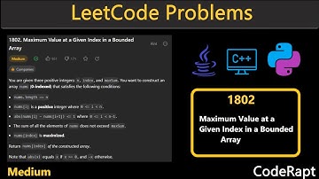 Maximum Value at Given Index in Bounded Array | Leetcode Q.1802 | Leetcode Daily Challenge