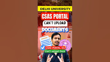 Csas Portal DU Documents Upload Error . How To Solve it #csasportaldu #delhiuniversity #blueskypcm