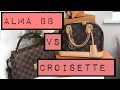 LOUIS VUITTON ALMA BB vs CROISETTE