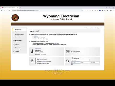Wyoming Electrician eLicense Public Portal - Upload Government ID Tutorial