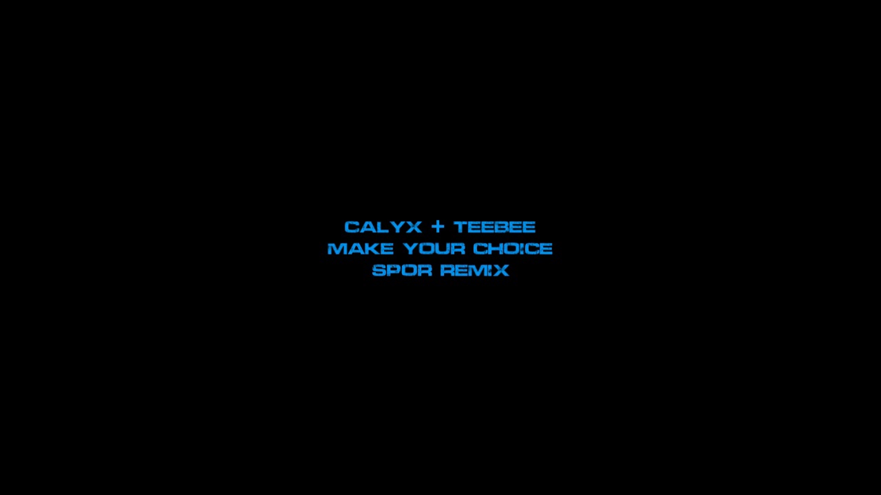 Calyx & TeeBee - Make Your Choice (Spor Remix)