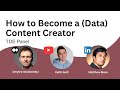 Content creation secrets from top data creators  tde panel