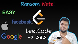 Ransom Note | LEETCODE - 383 | Easy solution