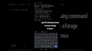 How to setup storage in termux #shorts