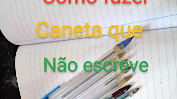 O que fazer quando a tinta da caneta seca?