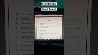BLIS Internship Report Format | Blis Internship Report Kaise Banae #library #blis #internship