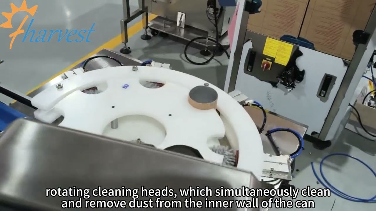 Macchina per la pulizia di barattoli di carta completamente automatica a quattro teste