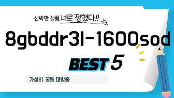 8gbddr3l-1600sod 필수 구매 추천 TOP5