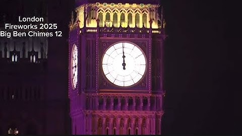 London Fireworks 2025 Big Ben Chimes Real Sound!