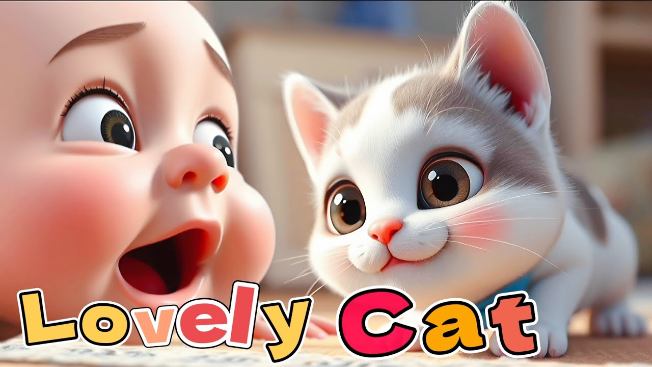 Meow Meow Song for Kids| lovely Cat Dance |Baby Learning (Uk kids)| happy cat