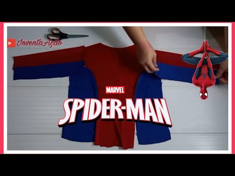 FANTASIA DO HOMEM-ARANHA | (Modelagem e Corte)  [Passo a Passo) | Inventa Ação