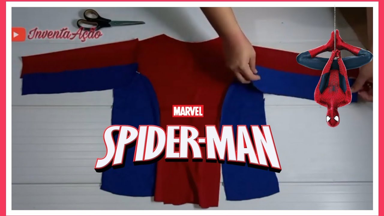 FANTASIA DO HOMEM-ARANHA | (Modelagem e Corte)  [Passo a Passo) | Inventa Ação