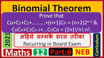 Prove that C0+C1+C2+.........+(n+1)Cn = (n+2)2^n-1 & C0Cn+C1Cn-1+...CnC0 = (2n)!/n!.n!. and others