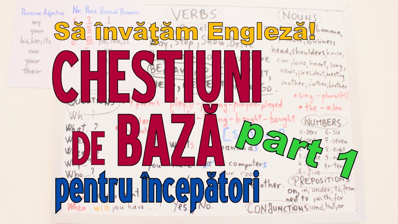 Sa Invatam Engleza Chestiuni De Baza Let S Learn English