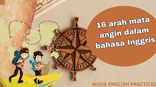 16 ARAH MATA ANGIN DALAM BAHASA INGGRIS #belajarbahasainggris #kosakatabahasainggris #english