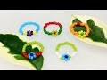 검지 손가락으로 기본 꽃반지 쉽게 만드는 방법 꽃비즈반지 동백이반지 만들기 DIY Folwer Beaded Ring