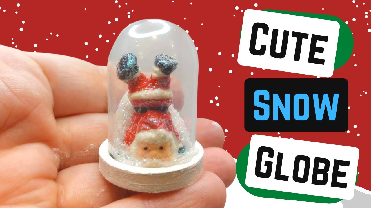 MAKE A CUTE MINIATURE SNOW GLOBE for Barbie Dolls House. How to DIY ...