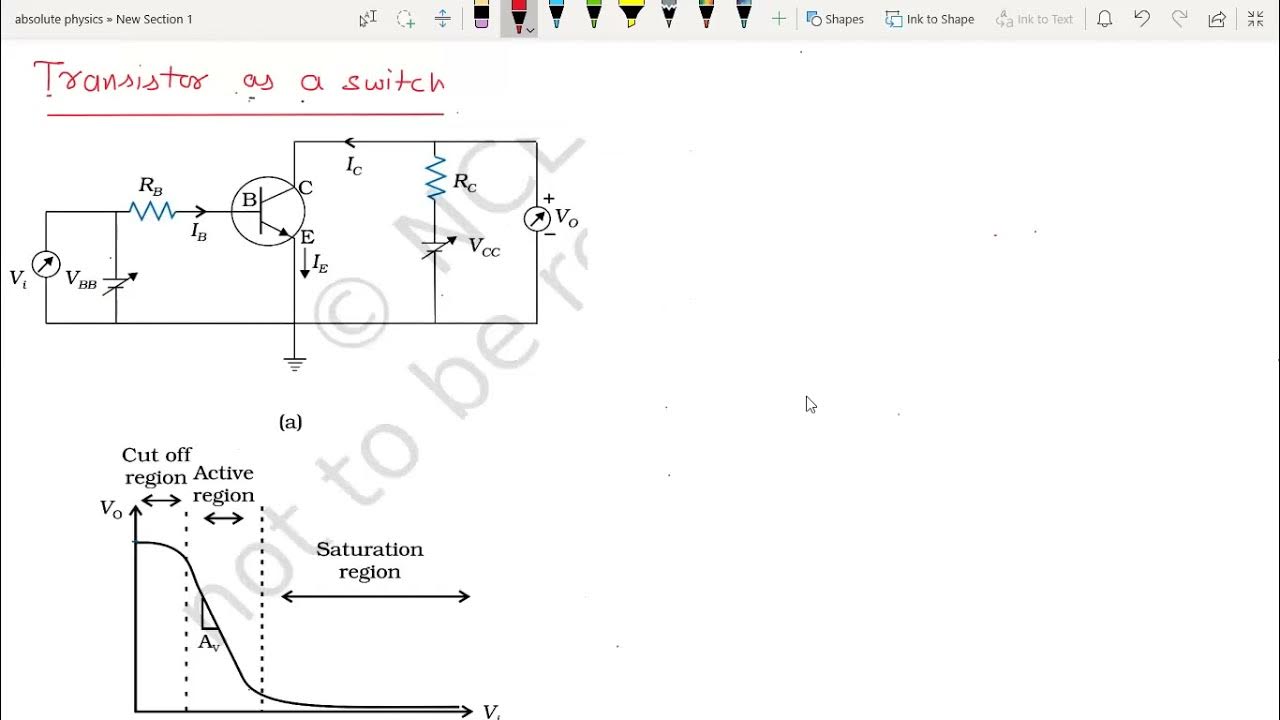 transistor in one shot transistor as a switch semiconductor for jee