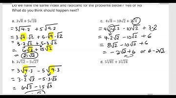 9.4 Simplifying and Combining Radical Expressions
