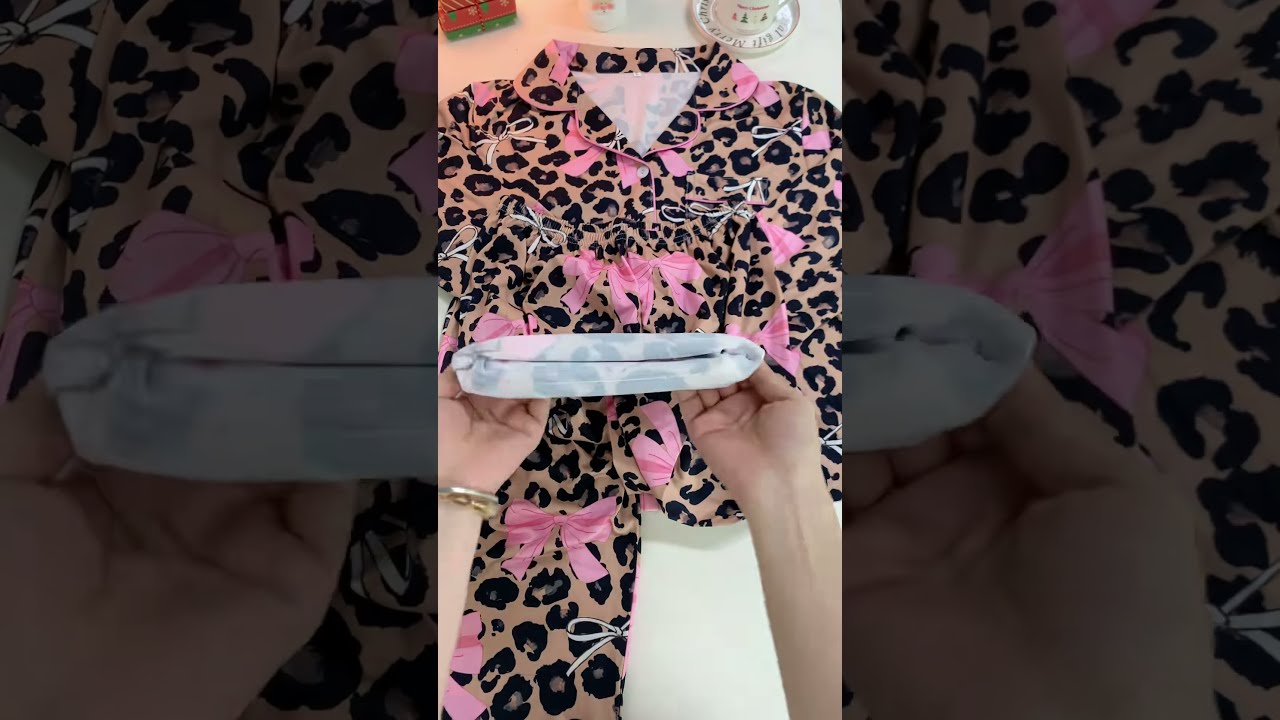 My New Leopard Bow Pajamas 🎀✨ | Cute & Comfy Sleepwear. Link in bio