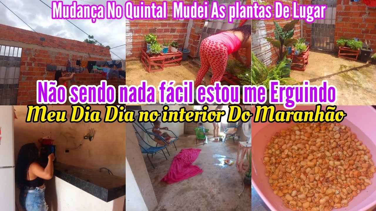 NÃO SENDO NADA FÁCIL  ESTOU ME ERGUINDO ❤️‍🩹 DIA MELHORES VIRÃO 👐|MUDANÇA NO QUINTAL NAS PLANTAS +