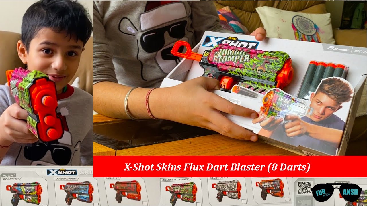 X-Shot Skins Menace Foam Dart Blaster (Lot de 4, 24 fléchettes) Lanceur X-Shot Skins Menace Foam Dart Blaster (Lot de 4, 24 fléchettes) Lanceur