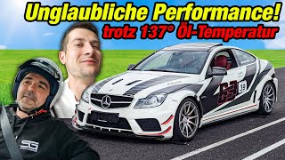 Ich bringe meinen C63 Dubai-Import an seine Grenzen! Mit 137 Grad Öl-Temperatur über den Track!