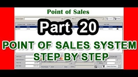 Point of sales step by step using VB.net part 20