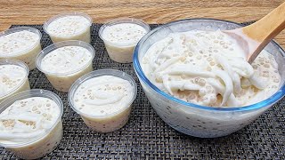 Coconut tapioca jelly dessert without buko