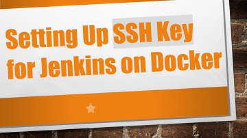 Setting Up SSH Key for Jenkins on Docker