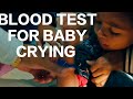 Cute baby girl blood testing ll