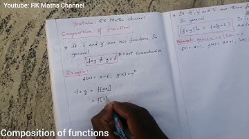 TN 10th Maths/Relation and Function /Composition of functions and example.